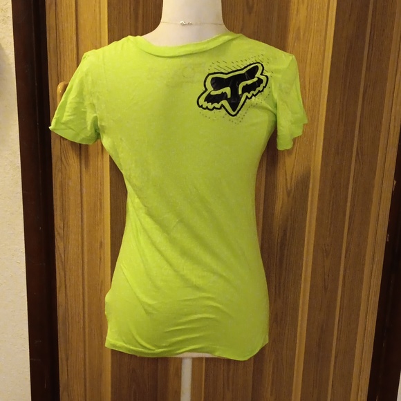 FOX GIRLS GREEN AND BLACK TSHIRT - Picture 3 of 5